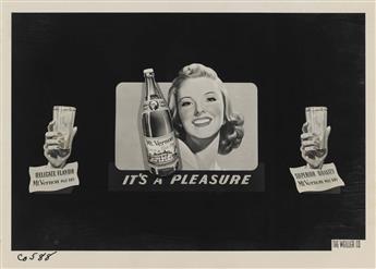 (ADVERTISING--ICE CREAM) Collection with 92 photographs depicting die-cut advertising and montaged point-of-purchase displays, primaril